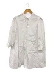画像：長袖ブラウス/--/コットン/WHT/無地/02010420290