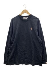 画像：長袖Tシャツ/M/コットン/BLK/001LTJ801053I//