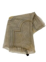 画像：ストール/シルク/BEG/総柄/レディース/M71746