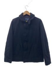 画像：デッキジャケット/XS/ウール/BLK/HH-J068/襟ボア切替