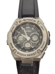 画像：ソーラー腕時計・G-SHOCK/デジアナ/ラバー/BLK/BLK/表面キズ有