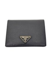 画像：2つ折り財布/レザー/BLK/メンズ