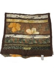 画像：スカーフ/シルク/BRW/花柄/レディース