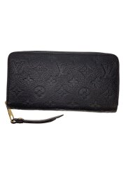 画像：ジッピー・ウォレット_モノグラム・アンプラント/牛革/BLK/メンズ