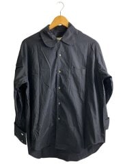 画像：長袖シャツ/M/コットン/BLK/無地/GB-050270