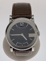 画像：クォーツ腕時計/アナログ/レザー/BLK/BRW/101M/社外ベルト