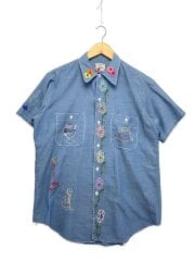 画像：半袖シャツ/--/ポリエステル/BLU