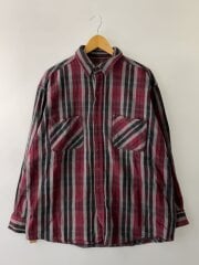 画像：ネルシャツ/XL/コットン/RED/チェック//