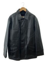 画像：レザージャケット・ブルゾン/52/レザー/BLK/無地