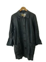 画像：コート/--/リネン/KHK/無地