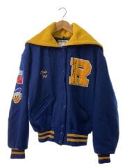 画像：スカジャン/L/デロング/ブルー/ウール/BLU/ドナルド/セーラーカラー/チアリーダースタジャン