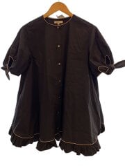 画像：半袖ブラウス/38/コットン/BLK/YR2021-011SP