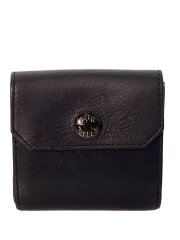 画像：2つ折り財布/レザー/BLK/無地/メンズ