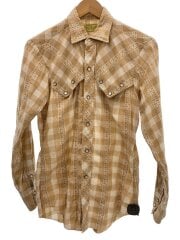 画像：長袖シャツ/--/--/BEG/チェック