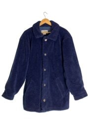 画像：70～80s/フリースジャケット/L/ポリエステル/NVY/無地