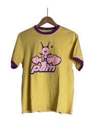 画像：PERKS AND MINI/MARPI LOVE RINGER Tシャツ/L/コットン/YLW/プリント