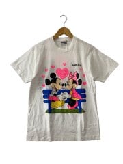 画像：ミッキー/両面プリント/Tシャツ/M/コットン/WHT//