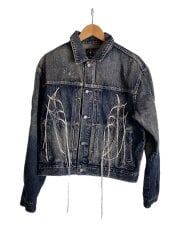 画像：24SS/TRIBAL TREE DENIM JACKET/Gジャン/2/デニム/IDG/無地/TC24JK08
