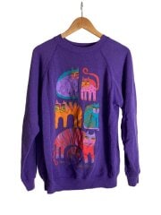 画像：80S/LAUREL BURCH/スウェット/L/コットン/PUP/プリント