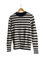 画像：ニット・セーター(厚手)/S/ウール/WHT/ボーダー/SOPH-167116