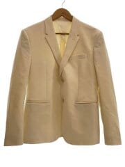 画像：テーラードジャケット/48/コットン/WHT/無地/V120127 VT00956