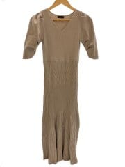 画像：タックスリーブマーメイドニットワンピース/長袖ワンピース/FREE/レーヨン/1521131406-0