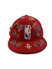 画像：NBA/素材LANA/キャップ/7 1/4/RED/総柄/メンズ