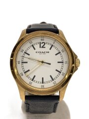 画像：クォーツ腕時計/アナログ/レザー/WHT/BLK/CA.94.2.95.1203