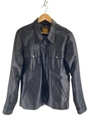 画像：レザージャケット・ブルゾン/L/羊革/BLK