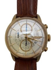 画像：自動巻腕時計/アナログ/レザー/WHT/BRW/H406760