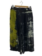 画像：23SS/ワイドタックパンツ/1/シルク/BLK/総柄/YZ-P13-400