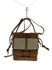 画像：ショルダーバッグ/--/BRW/無地/WOVEN BUCKET SMALL