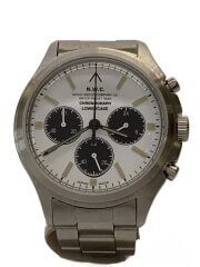 画像：クォーツ腕時計/アナログ/ステンレス/WHT/SLV/VK63-V0B2/LOWERCASE