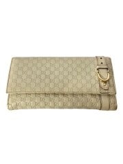 画像：長財布_ニース_マイクログッチシマ/レザー/WHT/モノグラム/レディース