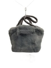 画像：ショルダーバッグ/ファー/GRY/無地