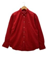 画像：長袖シャツ/M/コットン/RED