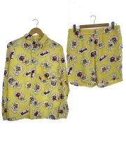 画像：セットアップ/L/レーヨン/YLW/総柄