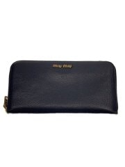 画像：長財布/レザー/NVY/レディース