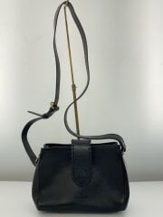 画像：ショルダーバッグ/レザー/BLK/無地