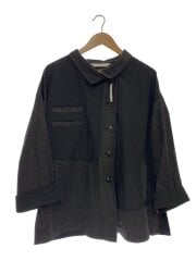 画像：ジャケット/--/コットン/BLK/切り替えナイロン