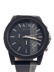 画像：クォーツ腕時計/アナログ/ラバー/BLK/BLK/AX1331