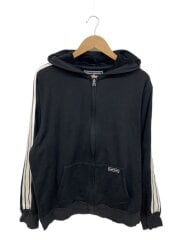 画像：ジップパーカー/LL/コットン/BLK/KK-RS-BA0568