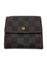 画像：ポルト・モネ・ビエ・カルト・クレディ_ダミエ・エベヌ/PVC/BRW/レディース