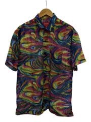 画像：23SS/MESH STRIPE/半袖シャツ/M/コットン/マルチカラー