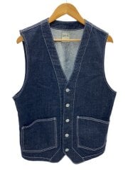 画像：ベスト/XL/デニム/NVY/無地