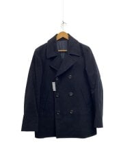 画像：ピーコート/M/コットン/BLK/無地/579-210405