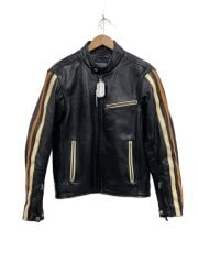 画像：moto field/レザージャケット・ブルゾン/L/レザー/BLK/無地