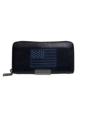 画像：長財布/レザー/BLK/メンズ