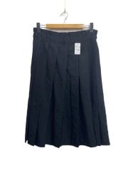 画像：カットオフプリーツスカート/スカート/XS/ウール/BLK/GE-S018