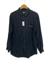 画像：長袖シャツ/FREE/レーヨン/BLK/無地/khs-256